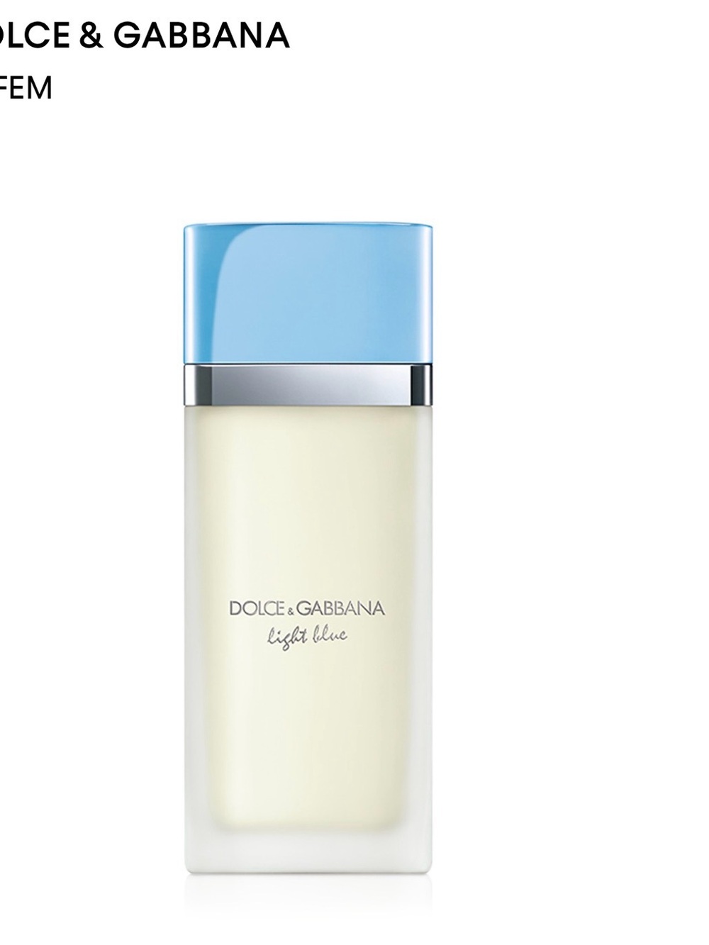 Dolce & Gabbana Light Blue Bottle with Pale Blue Cap - Picture 5 of 5